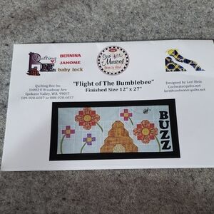 Quilting Bee "Flight of The Bumblebee" Wall Art Pattern by - Black & Yellow